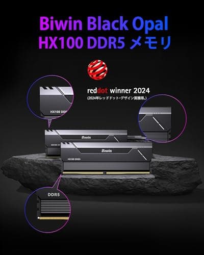 BIWIN HX100 64GB DDR5 RAM (32GB X 2) DDR5 6000MHZ CL30-38-38-76 Black 2