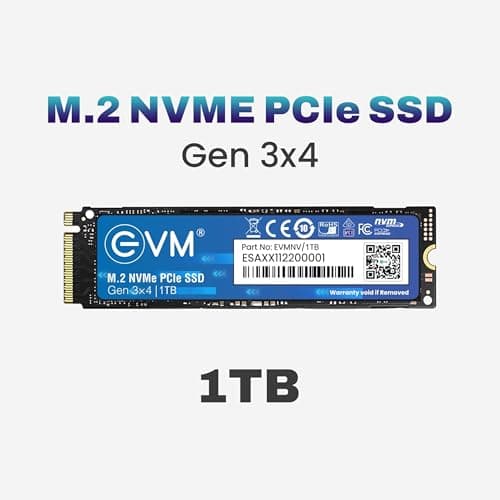 EVM 1TB M.2 NVMe SSD 2280 | PCIe Gen3x4 Internal SSD | 3500MB/s Read | 2800MB/s Write | 3D NAND Flash | Ultra Fast Storage | High Performance | for Laptop & Desktop | 5 Year Warranty(EVMNV/1TB) 2