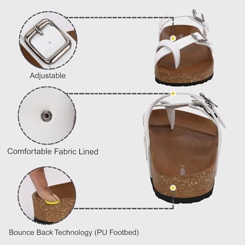 Centrino Women’s Berkin-Style Slip-On Sandals | Open Toe Design | Soft PU Footbed | Lightweight & Comfortable | Arch Support | On-Grip Sole | Casual Outdoor Wear (7693) 5