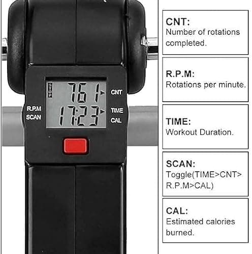 RK Prime™ Mini Cycle Pedal Exerciser – Under Desk Bike for Home & Office | Adjustable Resistance, LCD Display | Arm & Leg Workout | Non-Slip, Portable | Physiotherapy & Seniors 3