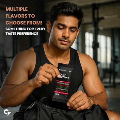Carbamide Forte Plant Protein Powder - Plant Based Protein Powder | Vegan Protein | Pea Powder | Plant Protein powder for men & women - Pack Of 20 3