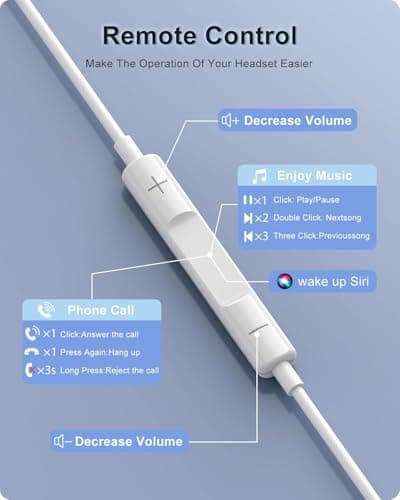 for i-PPhone Headphones APPLl e MFi Certified in-Ear Wired Lightening Mic Noise Iso Cancellation Compatible with i-PPhone 14/13/12/11/SE/XR/XS/X/8/7/6-iOS 4