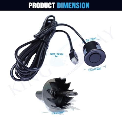 KINGSWAY® Car Reverse Parking Sensor with LED Display Compatible with Maruti Suzuki Alto K10 (Year 2010 to 2014), Auto Object Detection Radar System with Ultrasonic Sensor Kit in Black Color 3