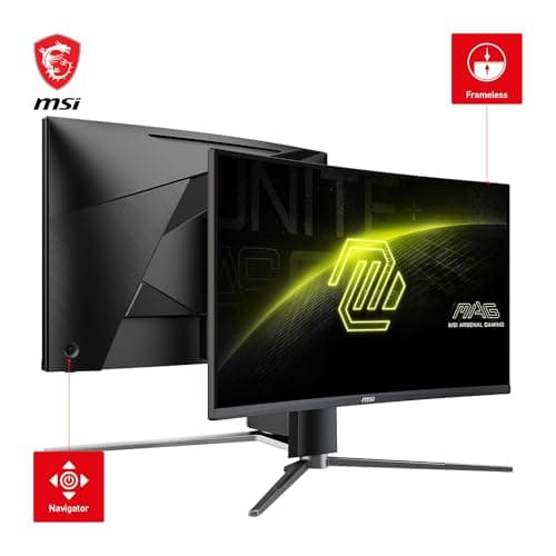 MSI MAG 27CQ6PF 27 Inch WQHD Curved Gaming Monitor - 1500R 2560 x 1440 Rapid VA Panel, 180 Hz / 0.5ms (GtG, Min.), Adaptive-Sync - DP 1.4a, HDMI 2.0b CEC 3