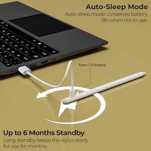 Zebronics Universal Stylus Type-C, Magnetic Attachment, LED Indicator, Replaceable Pen Tips, High Precision, Ultra-Lightweight, iPadOS, iOS, Android Compatible (Stylus Pro Max) 4