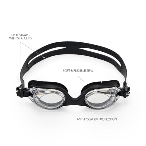 Boldfit Swimming Goggles for Kids, Boys With Adjustable Strap Goggles for Swimming, Swimming Goggles for Girls Air Tight Swim Goggles for Kids, Swim Goggles - Black 3