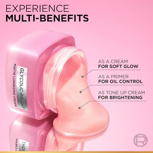 L’Oréal Paris Glycolic Bright Matte Luminizing Cream, Instant Glow Booster, Fades Dark spots, 15ml 4