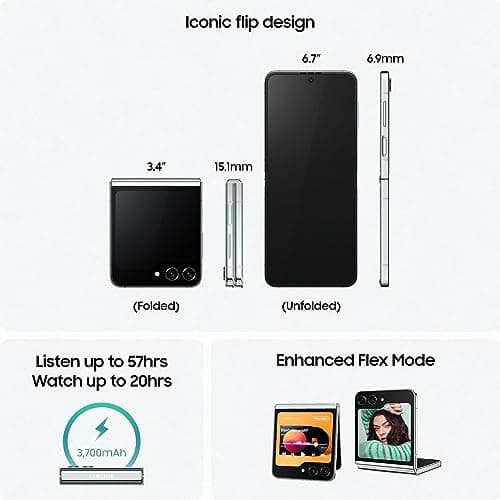 Samsung Galaxy Z Flip5 (Lavender, 8GB RAM, 256GB Storage) Without Offer 5