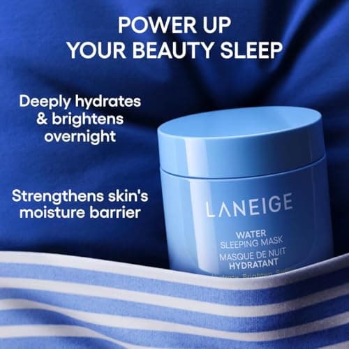 Laneige Water Sleeping Mask for Face(AD) | Hydrating Overnight Face Mask for Refreshed and Glowing Skin | Lightweight Gel Texture with Moisture Wrap | Smooth Skin Night Cream | Korean Skincare | 25 ml 2