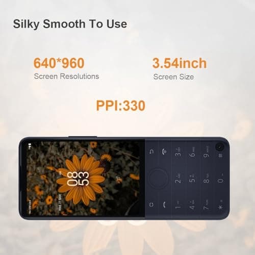 India Gadgets - Qin Keypad Simple Android: 2150mAh Battery: 3.54 Inch Touchscreen LCD: 2MP + 8MP Camera: IR Port - Senior & Children Friendly (Black) 4