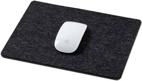 TIERNO Natural Felt Mouse Pad & Desk Mat | Non-Slip Keyboard Pad for Computer, Laptops, and Gaming Consoles (Grey) 3