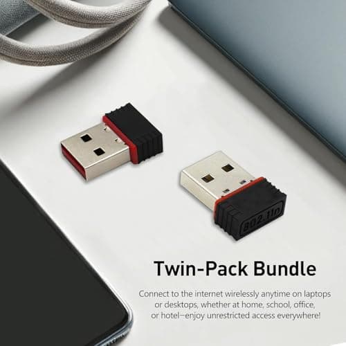 Hexabyte 500Mbps Mini Wireless USB Adapter (Black) – High-Speed WiFi Network Dongle for Desktop PC, Laptop – Supports 802.11n/ac, Plug & Play, Windows/Mac Compatible 3