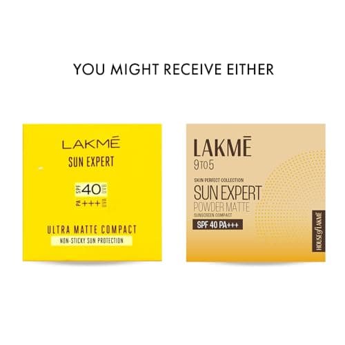 Lakme Sun Expert Ultra Matte Spf 40 Pa+++ Compact|| Non Greasy Non Sticky|| For Indian Skin|| Gives Even-Tone Complexion|| 7 g 3
