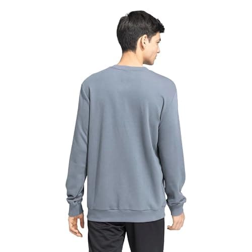 adidas Men's M Crew Logo Sw Sports Sweatshirts, Black, Large 2