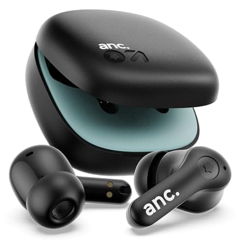 GOBOULT Klarity 4 ANC in-Ear Truly Wireless Earbuds 35dB Active Noise Cancellation, 60H Playtime, 4Mics Calling, 45ms Low Latency, 10mm Driver, Type-C Fast Charging(Electric White) (Jet Black)