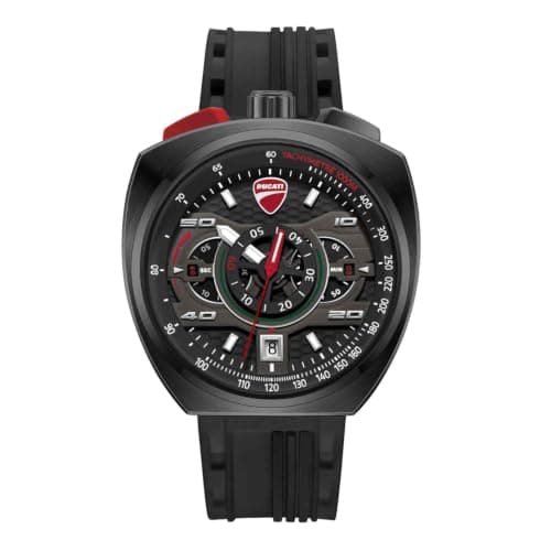 Ducati Corse Chronograph Analog Quartz Men's Watch with Black Dial & Black Silicone Strap - DTWGO0004104W