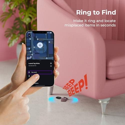 Zebronics Smart Finder Tag (Android Only), Google Find Hub Compatible, Ring to Find, Lost Mode & Real Time Item Tracking, Quick Setup, 1 Year Battery Backup, Lanyard Included (Loshall Tag, Black) 4