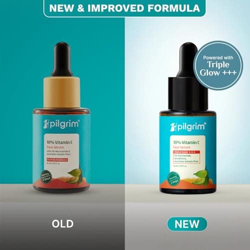 Pilgrim 10% Vitamin C Serum 30ml for Glowing Skin|With 5% Niacinamide, Hyaluronic & Glycolic Acid|Fades Dark Spots, Pigmentation|For All, Oily, Combination, Normal Skin |Beginner Friendly - Men, Women 2