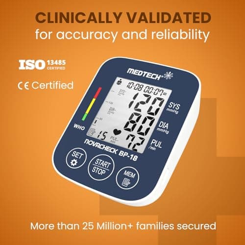 MEDTECH® BP18 Fully Automatic Portable Digital Blood Pressure Monitor with Smart MDD Technology and USB-C Port - Full Size Cuff - 22-42cm 5
