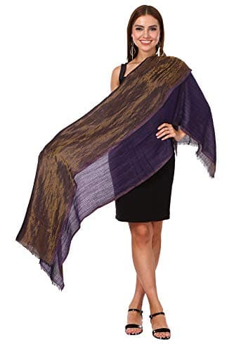 Pashtush Womens Twilight Scarf, Reversible Scarf, Luxury Wool Blend, Ultra soft and Silky, Size 70 x 200 cm, (Twilight Purple)