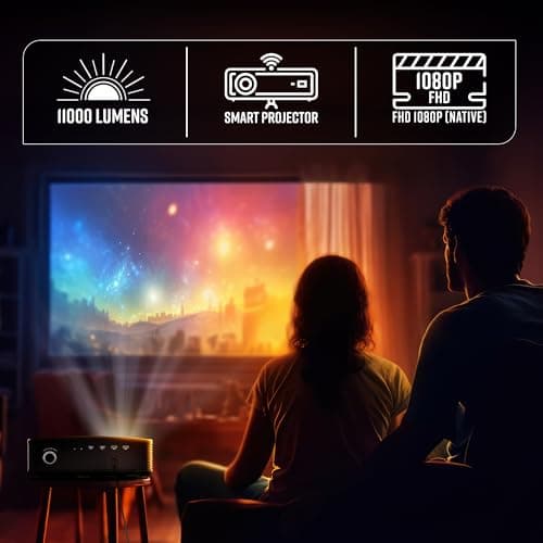 ZEBRONICS PIXAPLAY 16 Dolby Smart LED Projector, 10000 Lumens, 4K Support, 200 Inch Screen Size, USB, HDMI, AV, AUX, WiFi, 1080p Native, Supports Bluetooth, APP Support, Miracast, Airplay 4