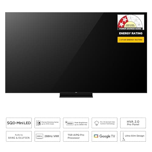 TCL 164 cm (65 inches) 4K SQD-MiniLED TV 65C7L (Black) 2