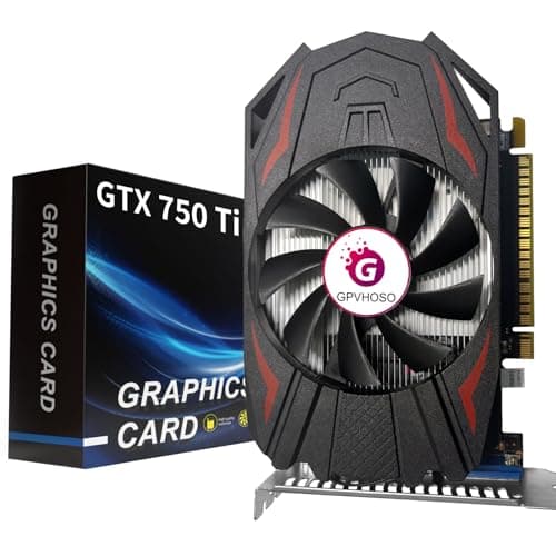 GTX 750Ti 4GB GDDR5 Graphics Card, 128bit 640SP Direct X12 Computer Video Cards, PCI Express 3.0x16 Interface, VGA, HDMI, DVI-D, Low Power GPU for Working Gaming
