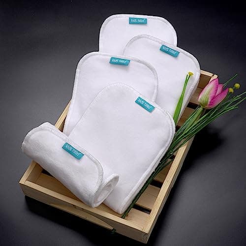 Kids Need High Absorbent Cloth Diaper Inserts Only 5 Pcs Combo Pack Upgraded Bamboo Cotton Insert Pad For Washable Diapers Reusable Wet Free Booster Pads Dry Feel Soaker Pad Diaper Liners - Unisex
