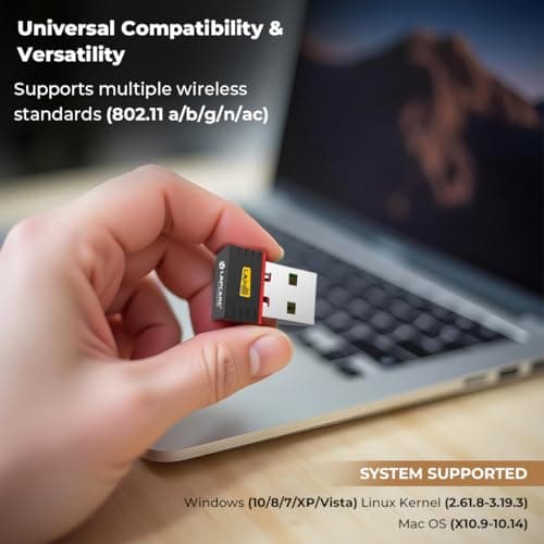 Lapcare 150Mbps Nano Laptop USB Wi-Fi Adapter | Frequency 2.4Ghz | Plug & Play with Free Driver | Supports Windows, Macos & Linux | IEEE 802.11B/G/N (LWD-150), Black 3
