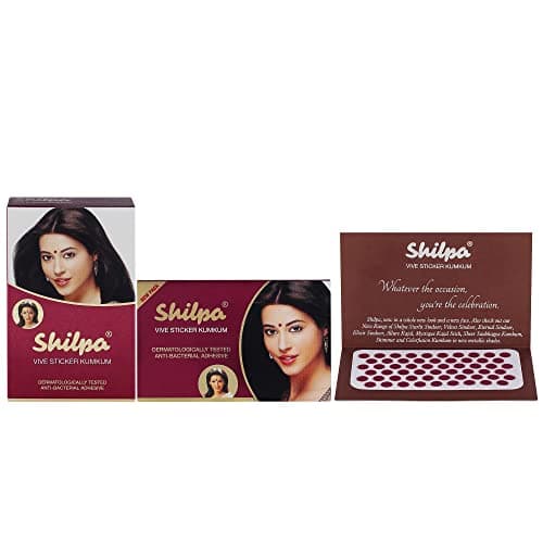 Shilpa Vive Sticker Kumkum Bindi (Box Contains 15 Packs) (6, Deep Red) 4