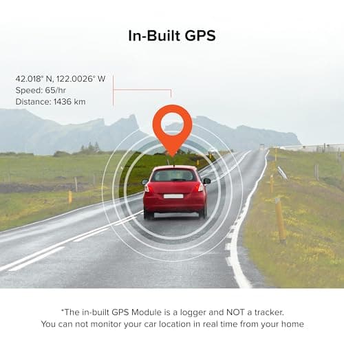 VW Car Dash Camera VW100G (with GPS Log) Dash Cam | Full HD 1080p | Wide Angle View | G-Sensor | WiFi | Hard Wire Kit (Car Charger Not Included) | Emergency Recording | (Dashcam GPS) 3