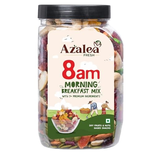 Azalea Fresh Premium Dry Fruits Mix 500gm | Healthy Trail Mix with Almonds, Cashews, Cranberries, Raisins & Seeds | Superfood Nut Mix for Daily Energy & Snacking (500 gram)