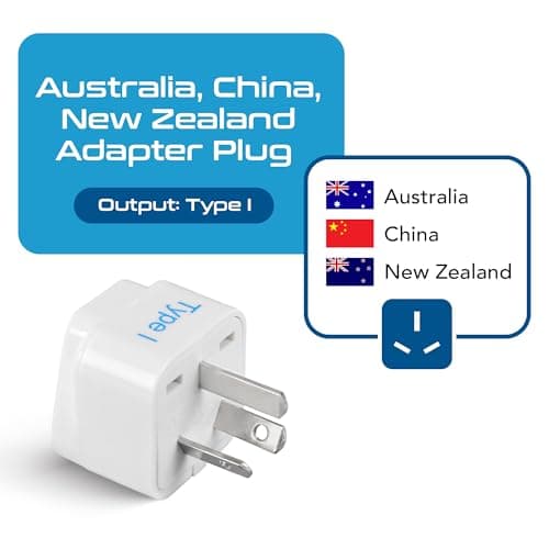 Ceptics India to Australia Plug, New Zealand & China & More - Pin Type I - Ce Certified - Rohs Compliant - White - 1 Pack - 5 Years Warranty 6