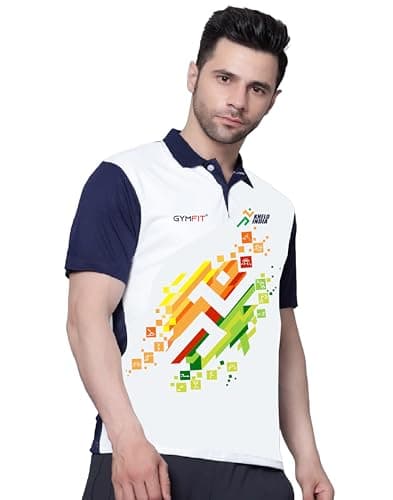 GYMFIT GF2025_G21GKXXL KHELO India Printed Sports Jersey Men & Boy T-Shirts | Regular Fit Half Sleeve Collar Neck 100% Polyester & Premium Sublimation Prints Multicolour 2