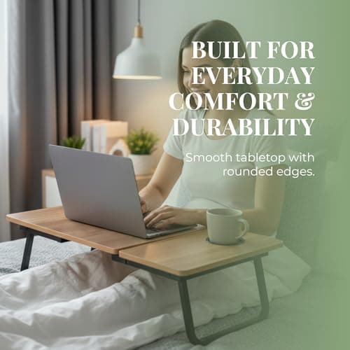 Simplifi Nest Foldable Laptop Bed Desk with Cooling Fan Slot | Adjustable Angle Portable Lap Table | Study & Work-from-Home Desk for Bed, Sofa & Floor 4