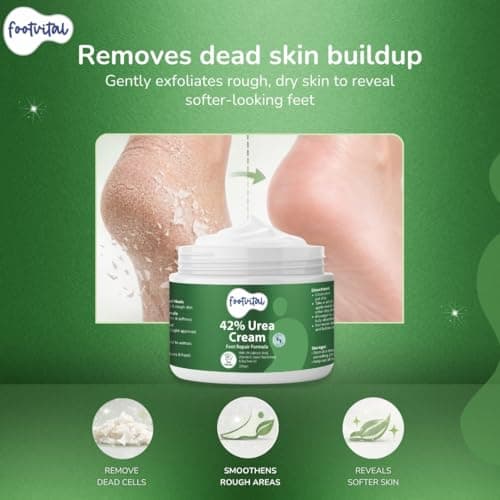 Footvital 42% Urea Cream for cracked heels with 2% Salicylic Acid 200 g | intensive foot repair formula | skin-friendly | dermatologist-approved 2