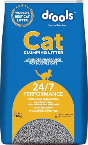 Drools Cat Litter for Multiple Breeds 10kg | Lavender Fragrance | Pet & People Friendly | Long Lasting | Super Absorbent