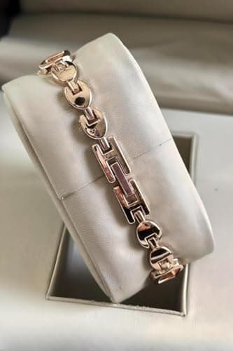 styledose Luxury Dial in Square case with Ston Studded brecelet Strap Quartz Analogue Wrist Watches for Women's & Girls&Miss&Ladies (Rosegold (White)) 4