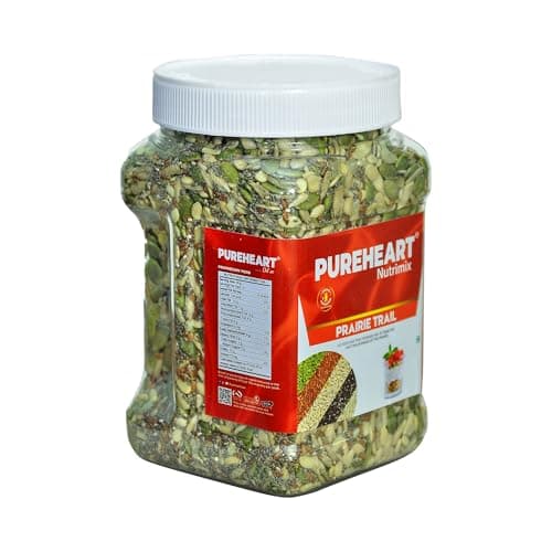 PUREHEART Prairie Trail 5-Seed Mix – Flax, Chia, Pumpkin, Sunflower & Watermelon Seeds | High Protein, Omega-3, Fiber | Healthy Crunchy Snack & Salad Topping | Gluten-Free & Nutritional – 800g 3
