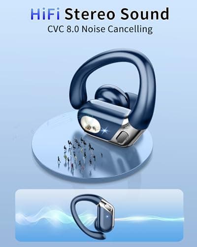 Ear buds Wireless Earbuds, Bluetooth 5.4 headphones Sport 2025 Noise Cancelling, Running Headphones 48 Hrs, Over Ear Earbuds with Ear Hooks, Bluetooth Earphones with Mic/IP7 Waterproof for Android iOS 4