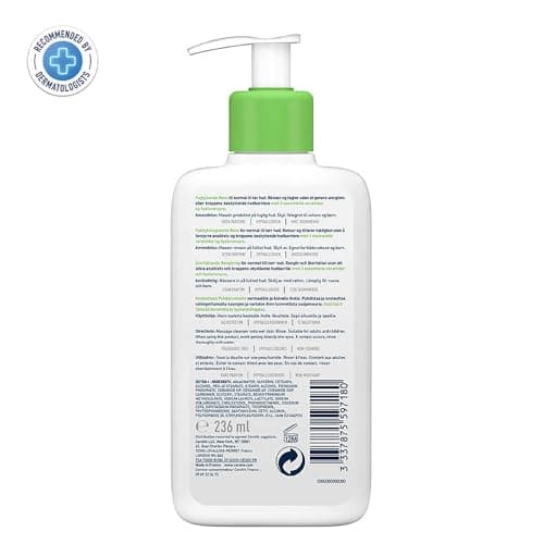 CeraVe Hydrating Cleanser For Normal To Dry Skin (236ml) - Non-Foaming Face Wash with Hyaluronic Acid And Ceramides | Non-Comedogenic, Non-Irritating And Fragrance-Free Cleanser 3