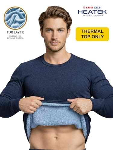 Lux Cozi HEATEK Men's Round Neck Blue Thermal Top_HEATEK_888_FSO_BLU_100_1PC 5