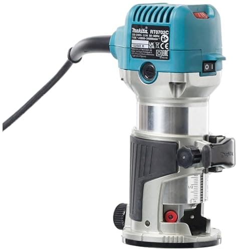 Makita RT0702C Wood Trimmer (Router) 6 mm (1/4″), 8 mm (3/8”) 710 W Variable Speed Trimmer with Anti-Restart Function 4