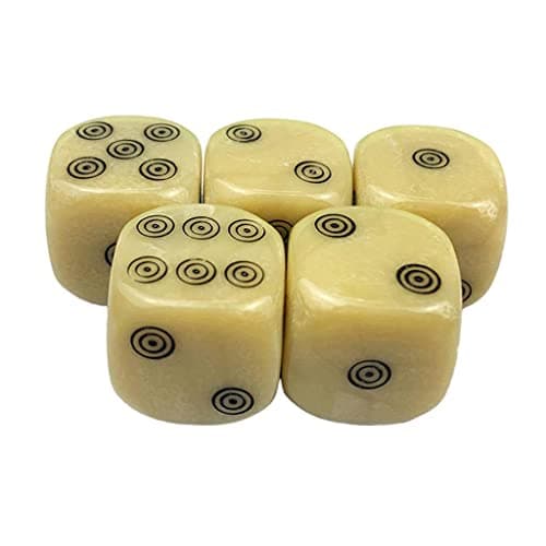 UJEAVETTE 5 PCS Round Corners Opaque Acrylic 16mm Six Dice Roleplaying RPG DND Game 4