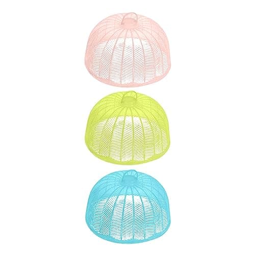 ATORSE Mesh Food Cover Soft Reusable Mesh Cake Covers Net for Outdoors BBQ Parties Pink 2