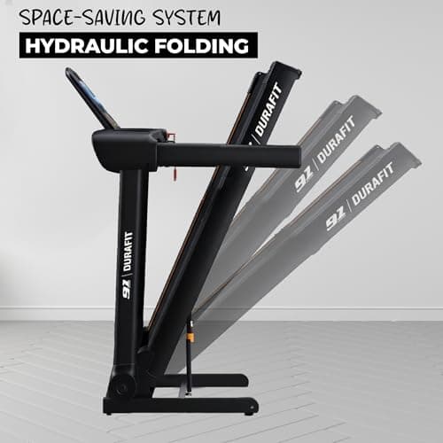 Durafit91™ Surge 5 HP Peak BLDC Motorized Treadmill | 25 Level Auto Incline | Max User Weight 140 Kg| Home Cardio | Max Speed 16 Km/Hr | Bluetooth Speaker | Wynd app | Home use 4
