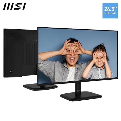 MSI PRO MP251L E2 24.5-Inch FHD Office Monitor - 1920 x 1080 IPS Panel, 4-Sided Frameless, 120 Hz Refresh Rate, Eye-Friendly Screen, Tilt-Adjustable - HDMI 1.4b, D-sub 2