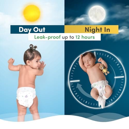 Mylo Baby Diaper Pants Medium (M) Size 7-12 kgs (76 count) Leak Proof | Lightweight | Rash Free | Upto 12 Hours Protection | ADL Technology | with Aloe Vera Lotion (38 Count, Pack of 2) 5
