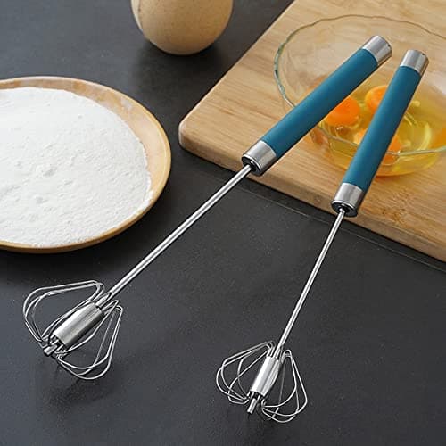 Wolpin Stainless Steel Hand Whisk | Manual Hand Mixer & Egg Beater for Kitchen Baking, Whipping Cream, and Mixing Ingredients 3