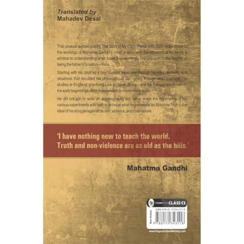 The Story of My Experiments With Truth by Mahatma Gandhi I Books on Non Violence and Truth I Inspirational Biographies I Indian History Freedom Movement I Premium Original Paperback Edition 2